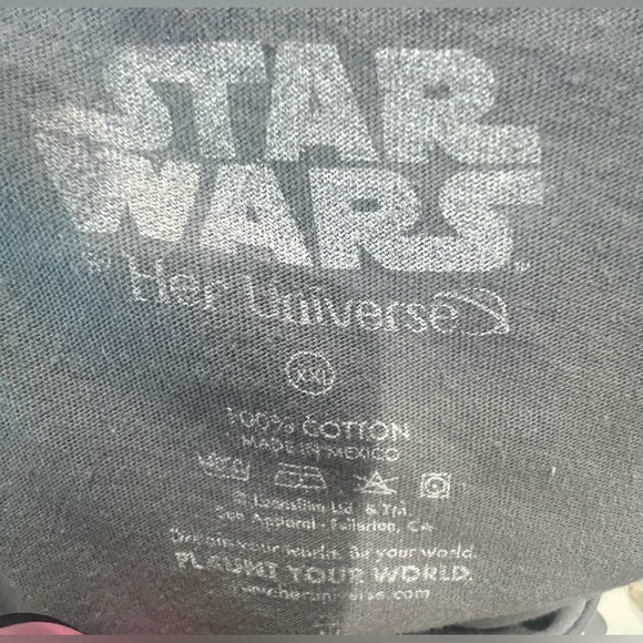 Her Universe Grey/black Star Wars Empire short sleeve 2X juniors dress - Picture 6 of 8